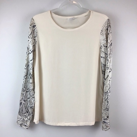 Equipment Femme Liam Tee Contrast Sleeve in Fawn | Medium - Picture 3 of 13